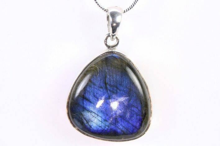 Brilliant Blue Labradorite Pendant with Chain #265081